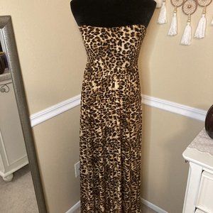 Sans Souci Leopard Print Maxi Dress